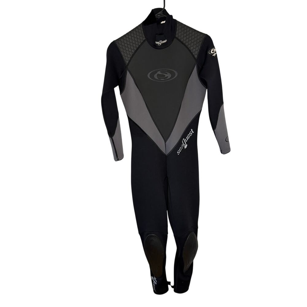 Seaquest Neoprene Wetsuit Size 7-8 3.2 MM Gray Black